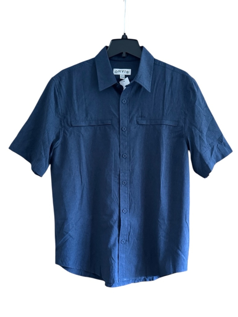 Orvis Men's Short-Sleeve Button-Down Shirt in Deep Navy